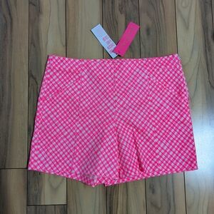 NWT! Lilly Pulitzer Arabeth Stretch Shorts Love Potion Pink Check Me Out Size 8